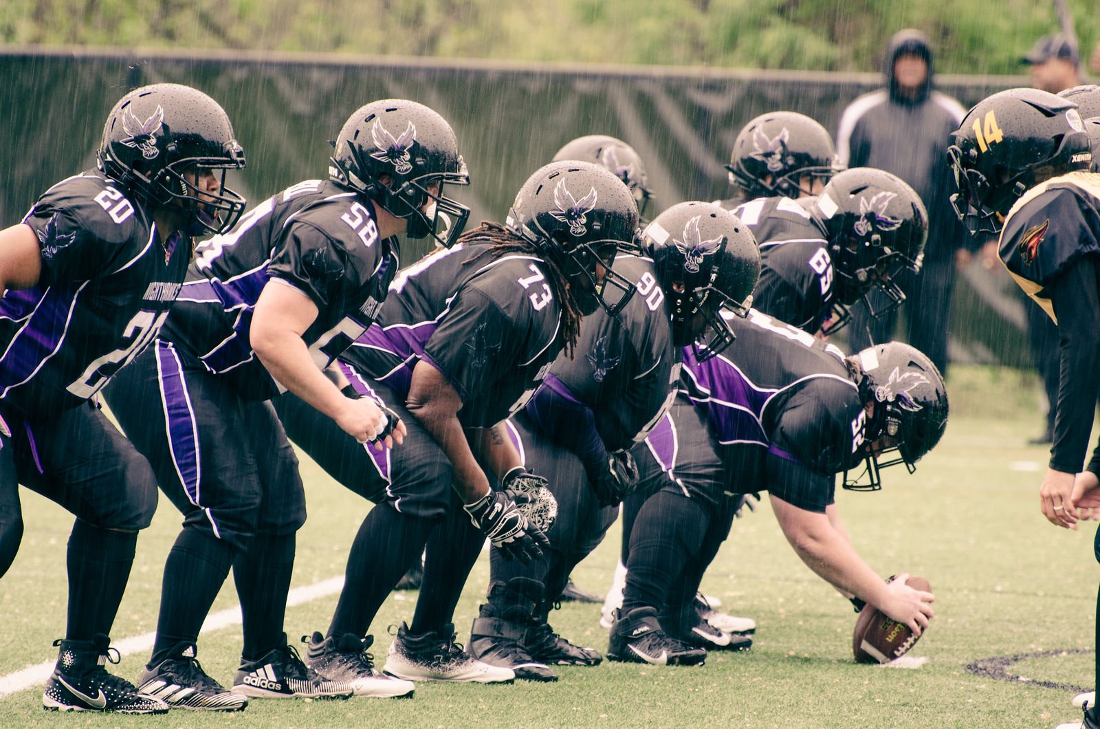 Baltimore Nighthawks offensive line ready for the snap